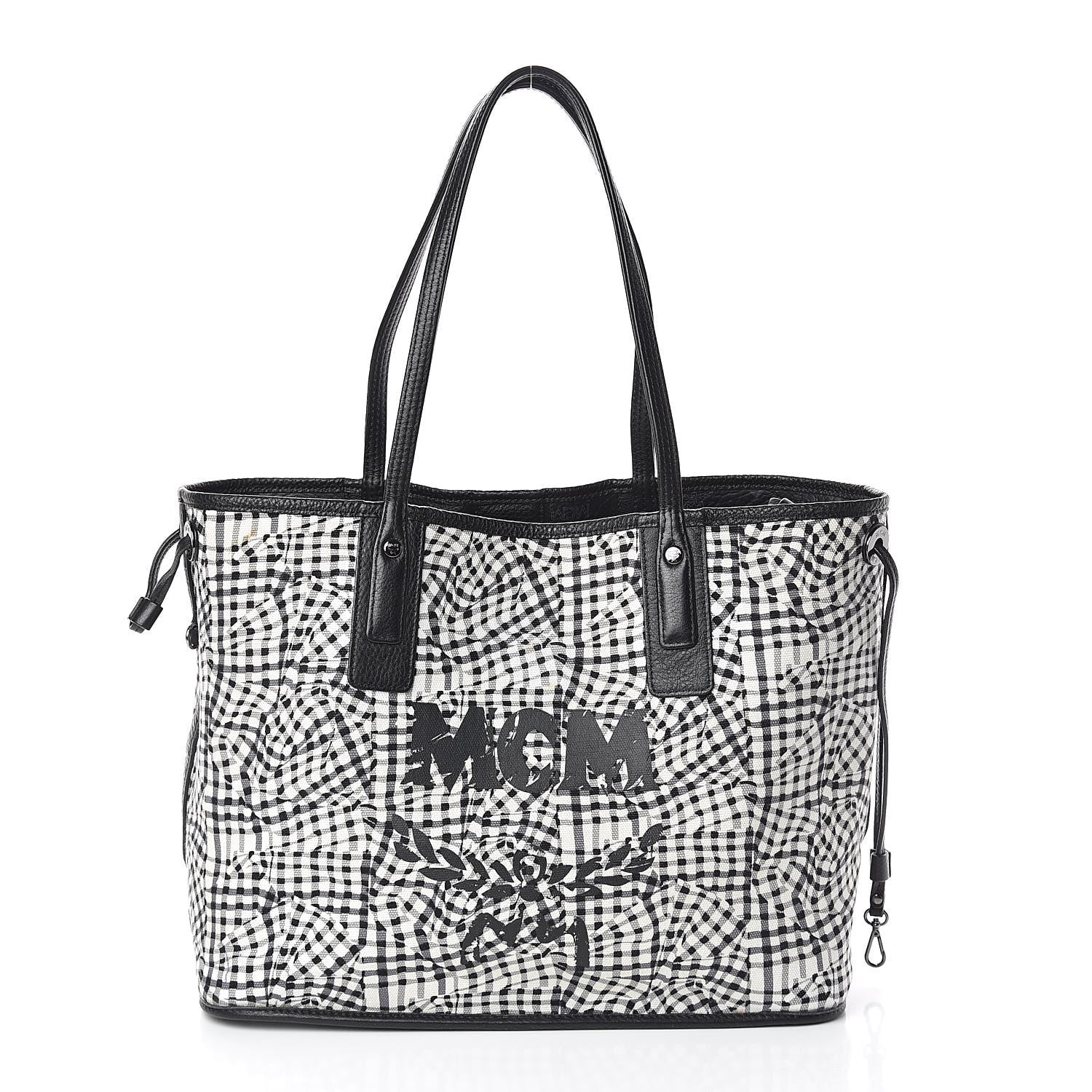 MCM Visetos Medium Liz Reversible Shopper Tote Black 4 of 15