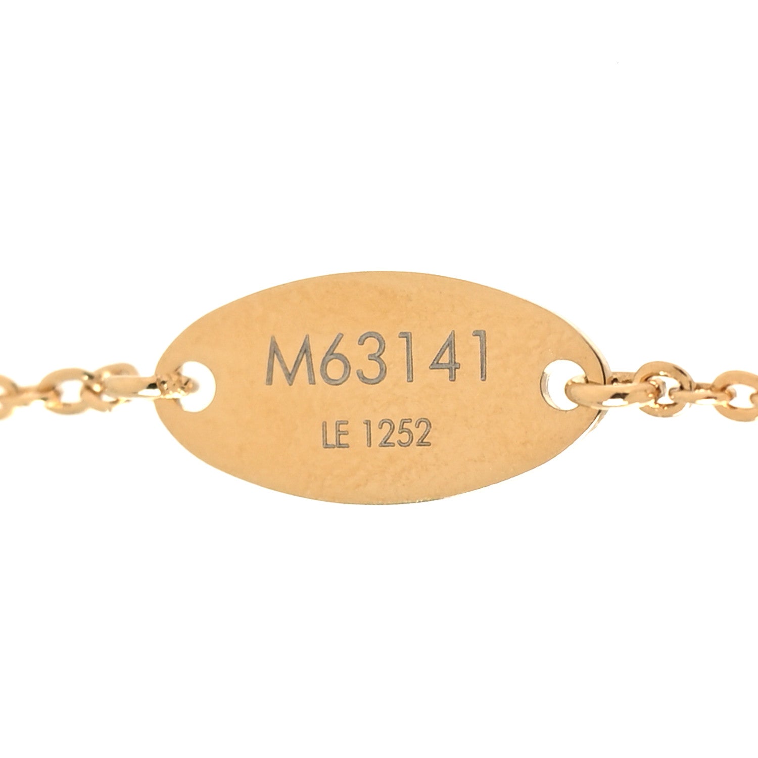Louis Vuitton Nanogram Name Tag Necklace Gold 6 of 6