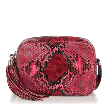 Gucci Python Small Soho Disco Bag Red 1 of 7