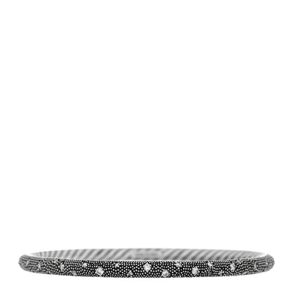 David Yurman Sterling Silver Diamond 4mm Midnight Melange Bangle Bracelet 1 of 3
