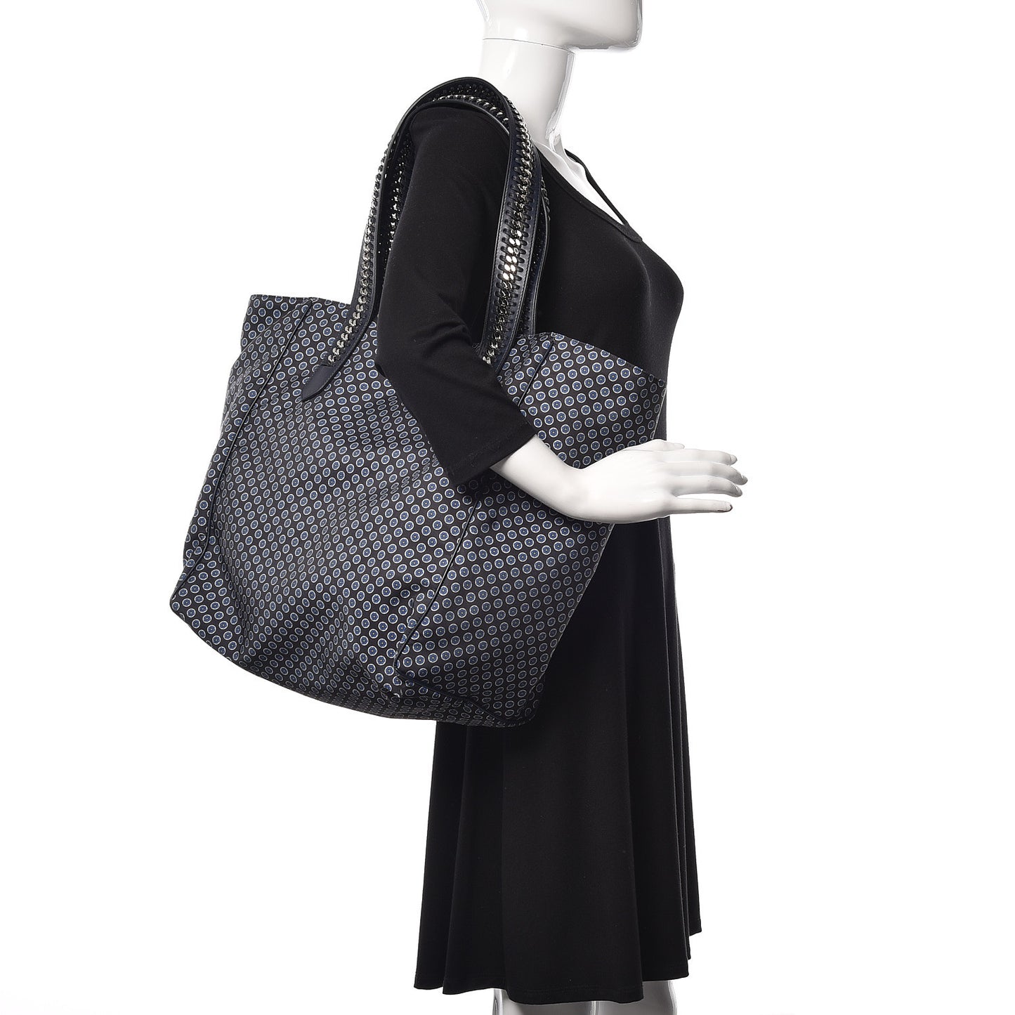 Nylon Go Flower Print Falabella Tote Blue