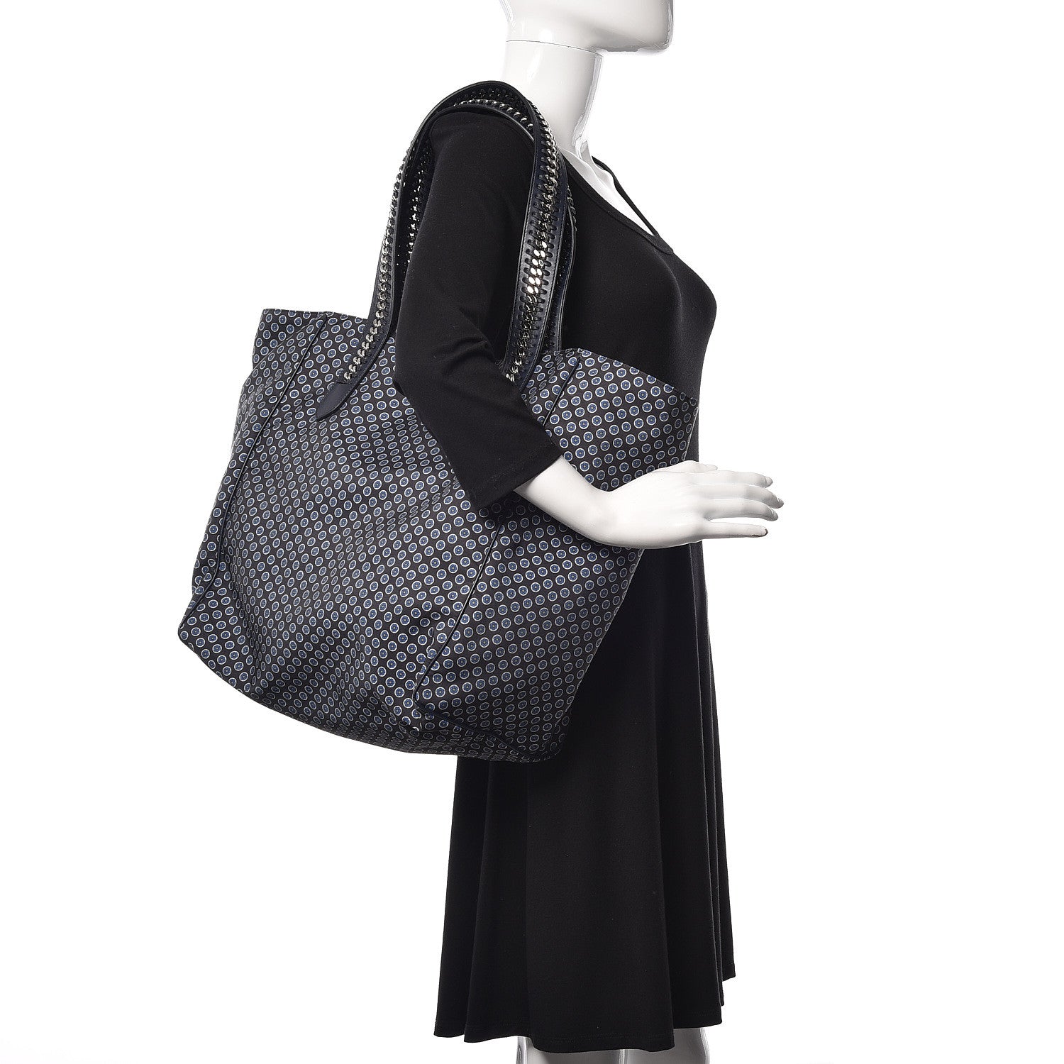 Stella McCartney Nylon Go Flower Print Falabella Tote Blue 2 of 9