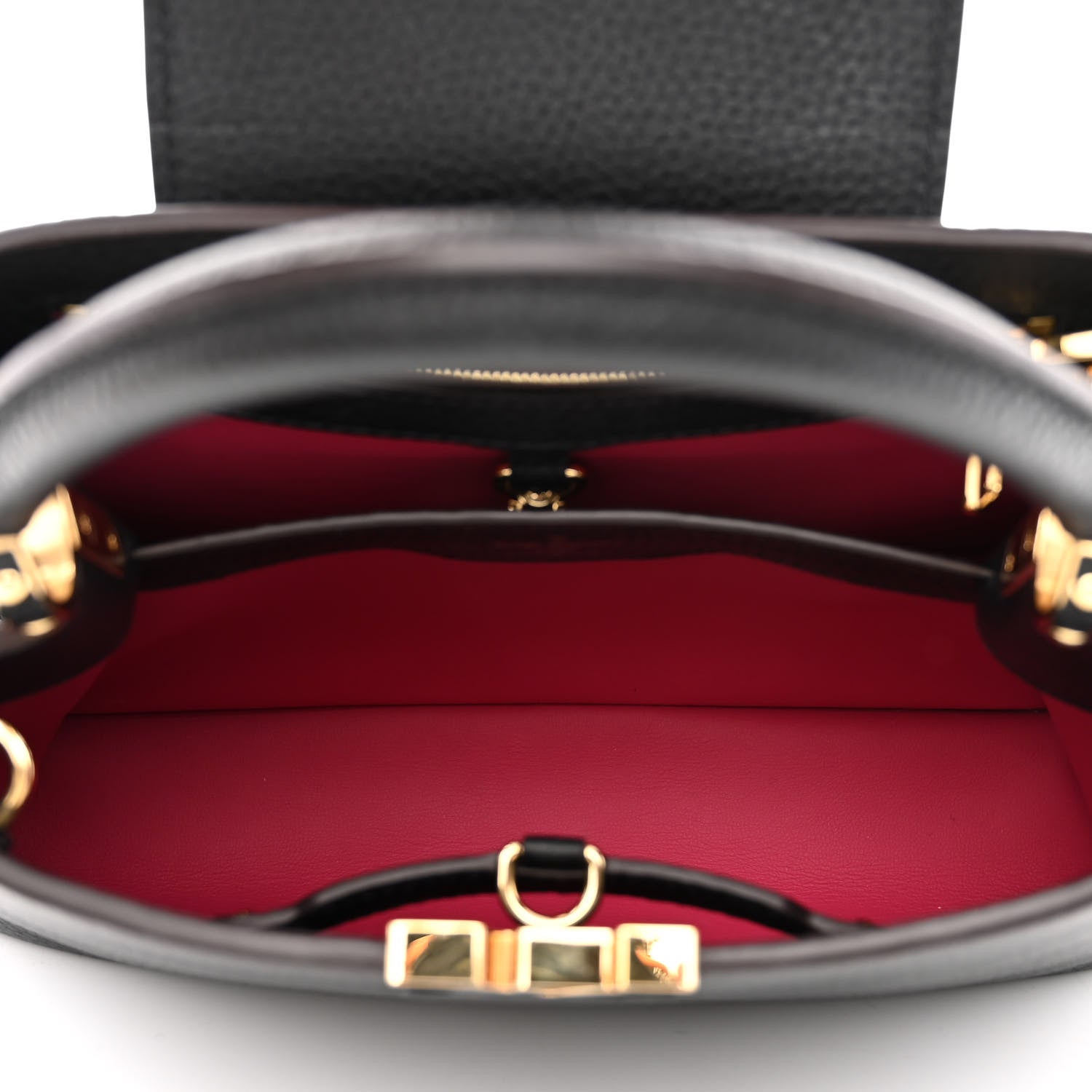 Louis Vuitton Taurillon Capucines BB Black 5 of 9
