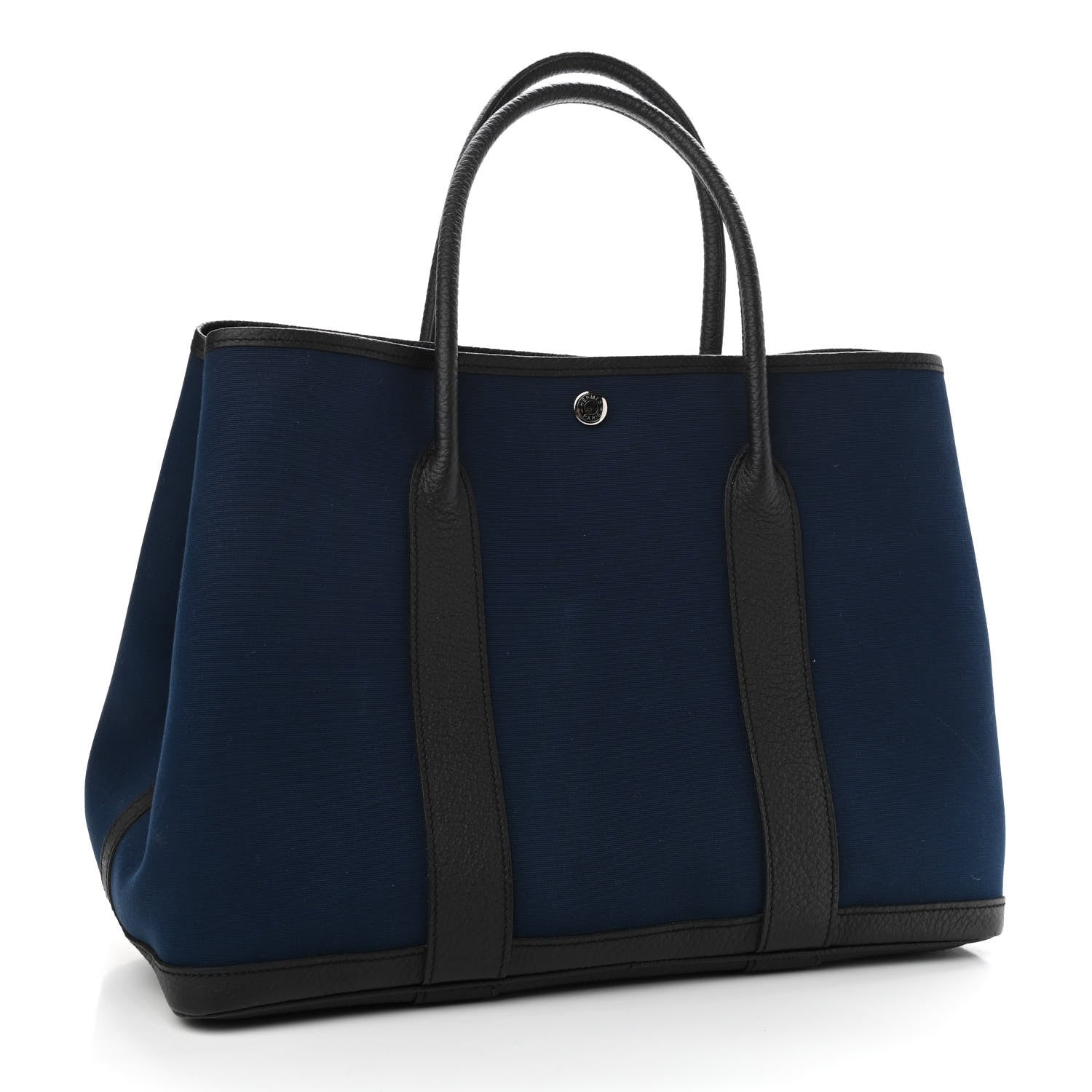 Hermes Toile Negonda Garden Party Tote 36 MM Bleu Marine Black 3 of 10