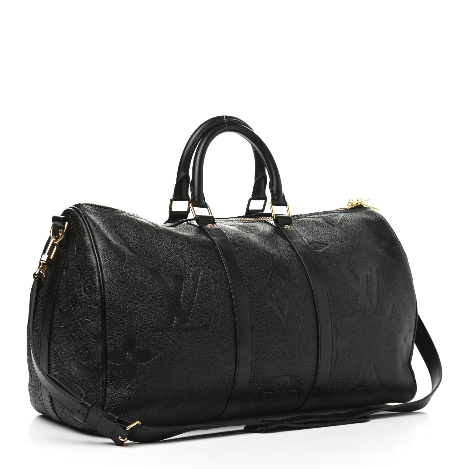 Louis Vuitton Empreinte Monogram Giant Keepall Bandouliere 45 Black 3 of 10