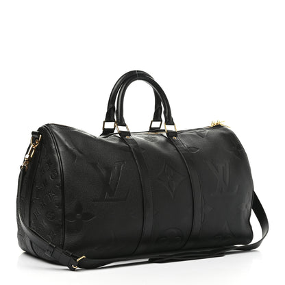 Louis Vuitton Empreinte Monogram Giant Keepall Bandouliere 45 Black 3 of 10