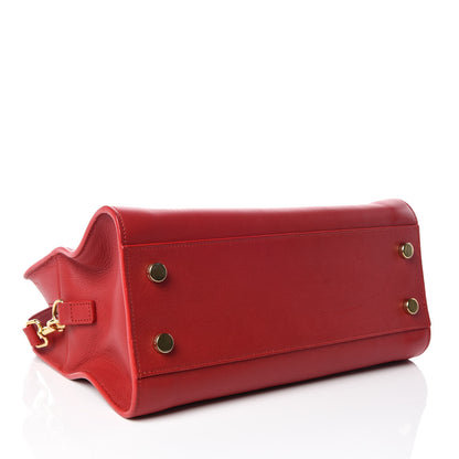 Saint Laurent Calfskin Baby Monogram Cabas Red 5 of 13