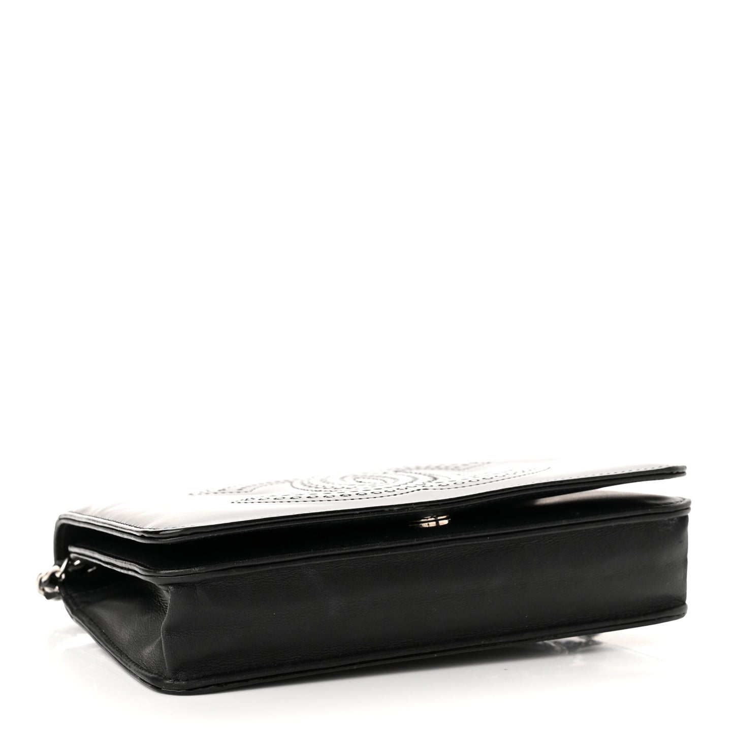 Patent Strass Wallet On Chain WOC Black