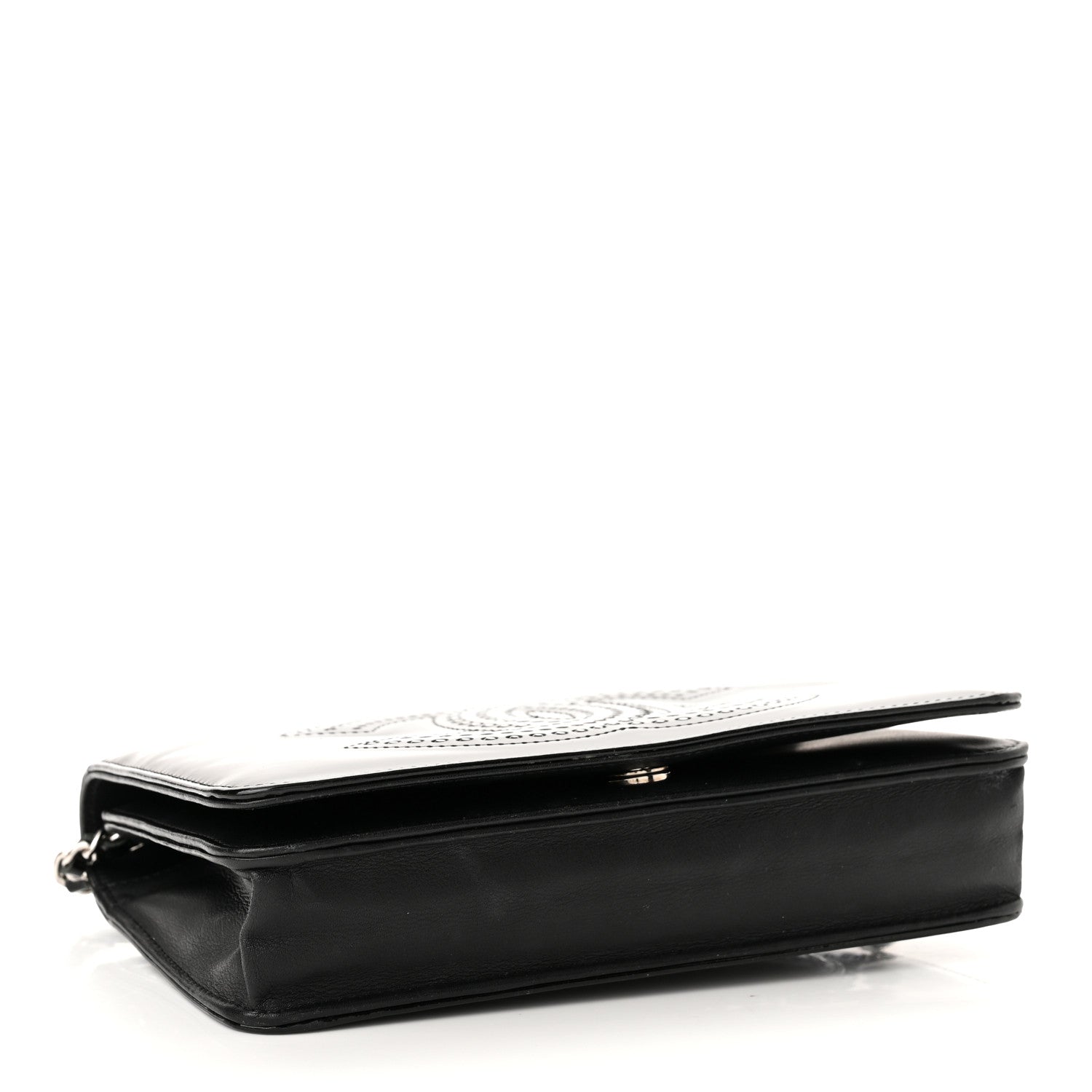 Chanel Patent Strass Wallet On Chain WOC Black 4 of 11