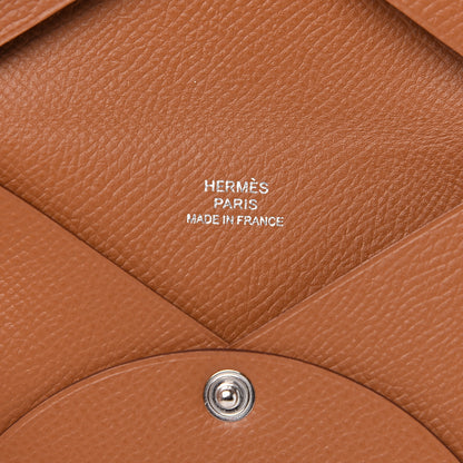 Hermes Epsom Calvi Card Case Gold 5 of 7