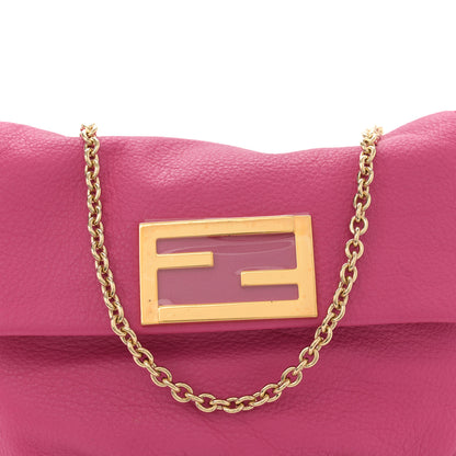 Fendi Vitello Flamingo Fendista Pouchette Crossbody Lampone 8 of 11