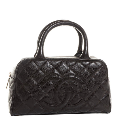 Chanel Caviar Quilted Small Bowler Brown 1 of 7
