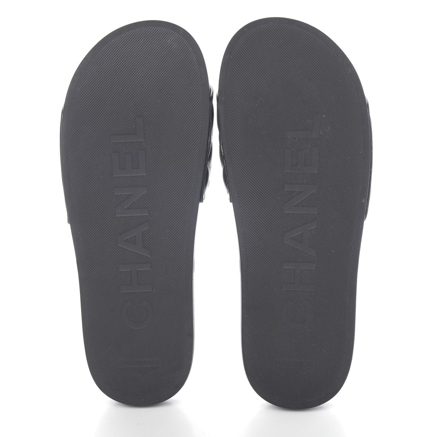 Lambskin Quilted CC Mules Sandals 39 Black