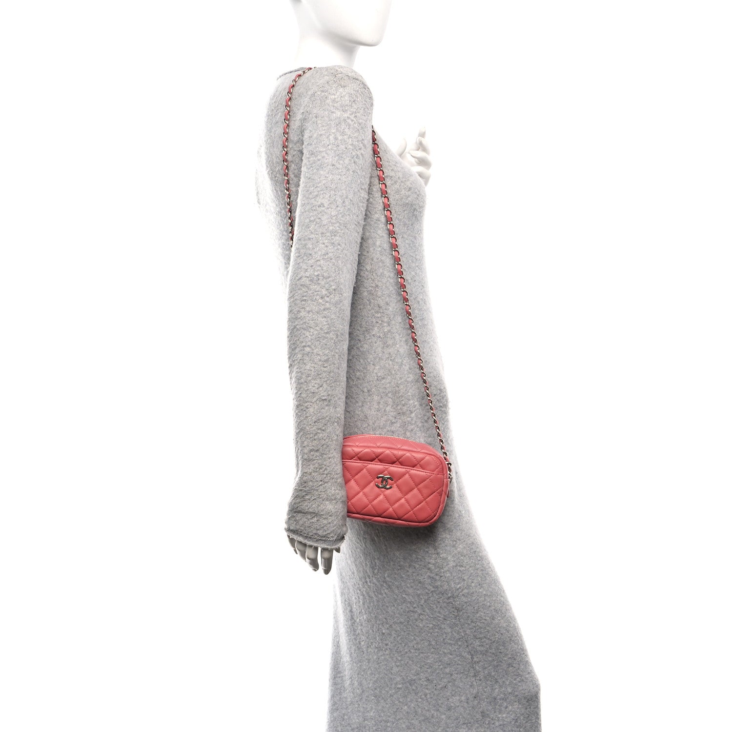 Chanel Lambskin Quilted Small Timeless Camera Case Pink 2 of 10