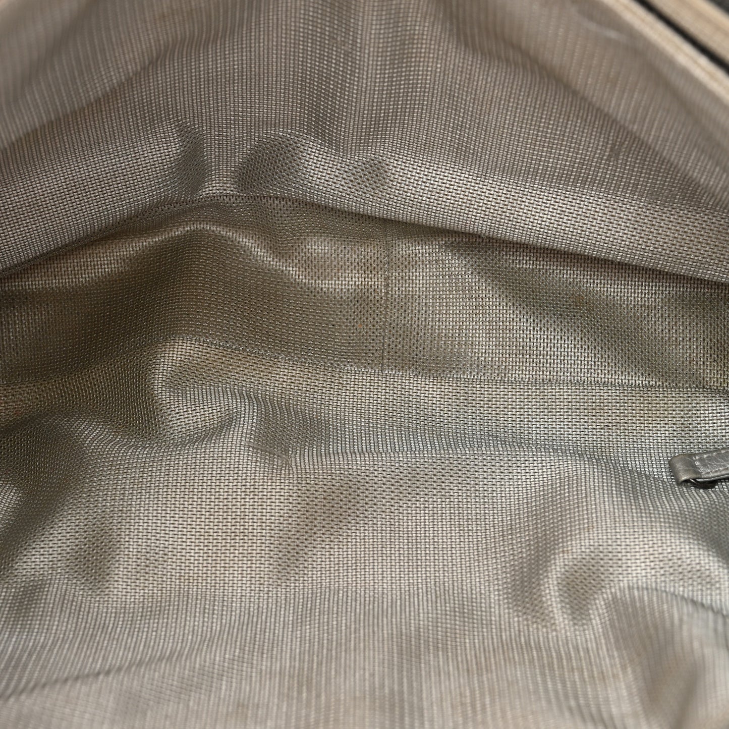 Metallic Calfskin Quilted XXL Travel Flap Bag Silver