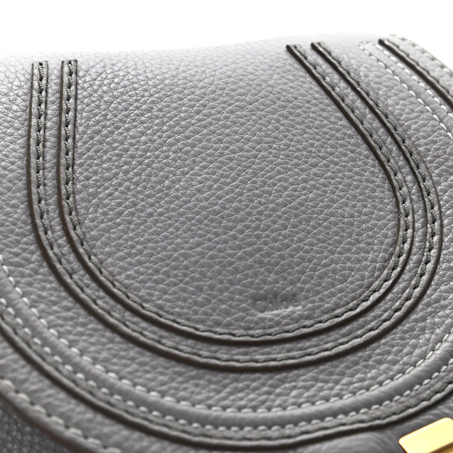 Calfskin Mini Marcie Round Crossbody Bag Cashmere Grey