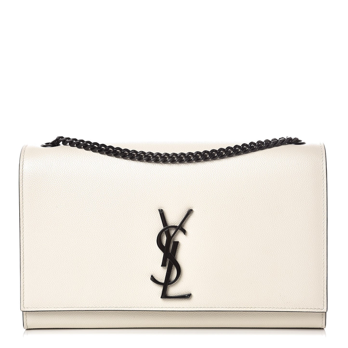Grain De Poudre Medium Classic Monogram Kate Satchel Porcellana Black