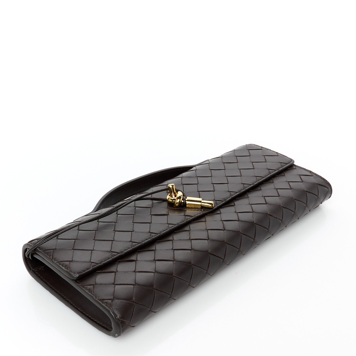 Bottega Veneta Nappa Intrecciato Long Andiamo Top Handle Clutch Fondant 4 of 8