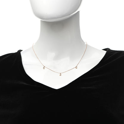 Roberto Coin 18K Yellow Gold Diamond Three Diamond Drop Station Necklace 2 of 5