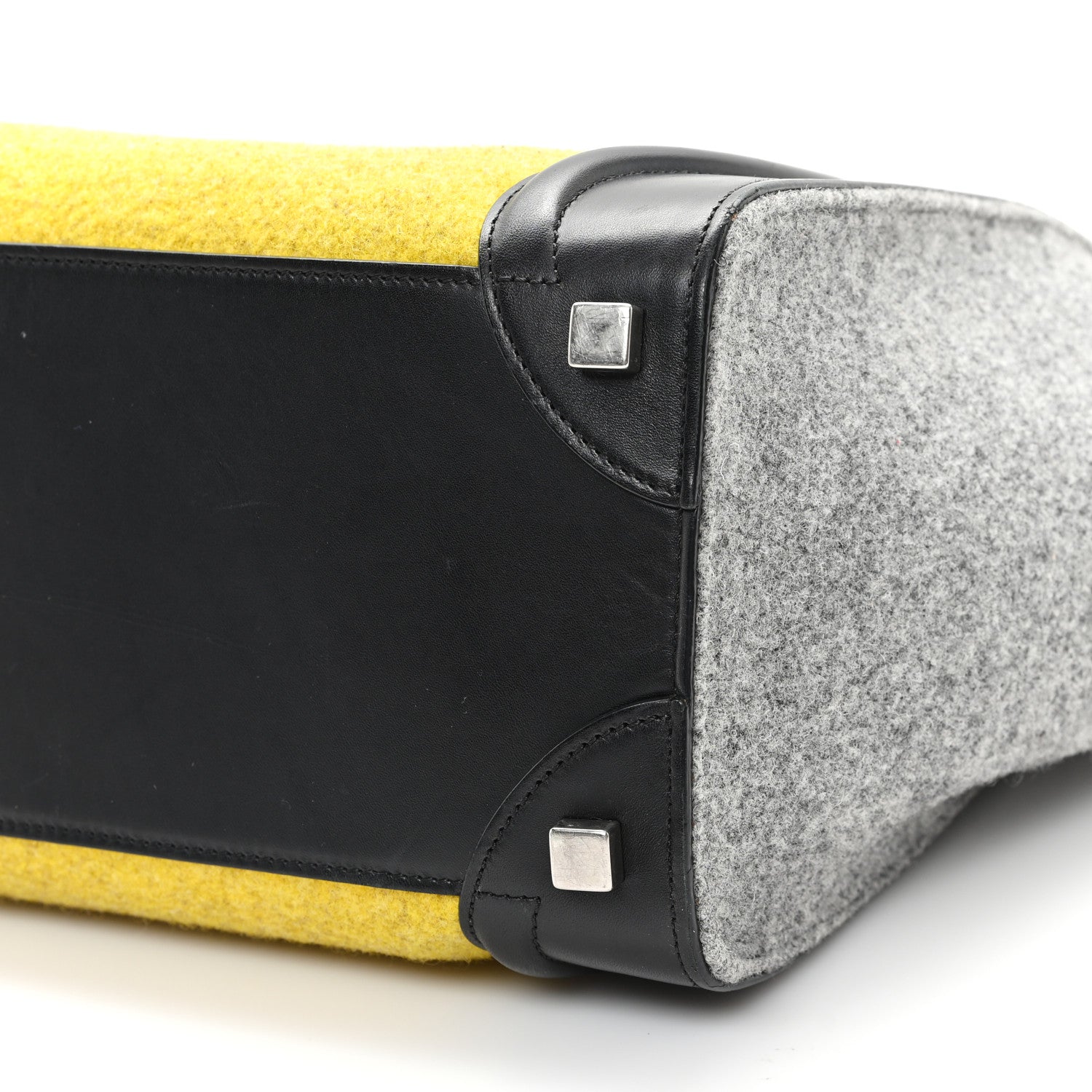 Celine Felt Smooth Calfskin Micro Tri-Color Luggage Black Yellow 9 of 9