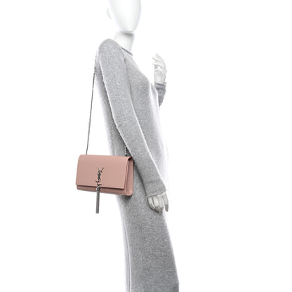 Saint Laurent Grain De Poudre Medium Classic Monogram Kate Tassel Satchel Pale Blush 2 of 10