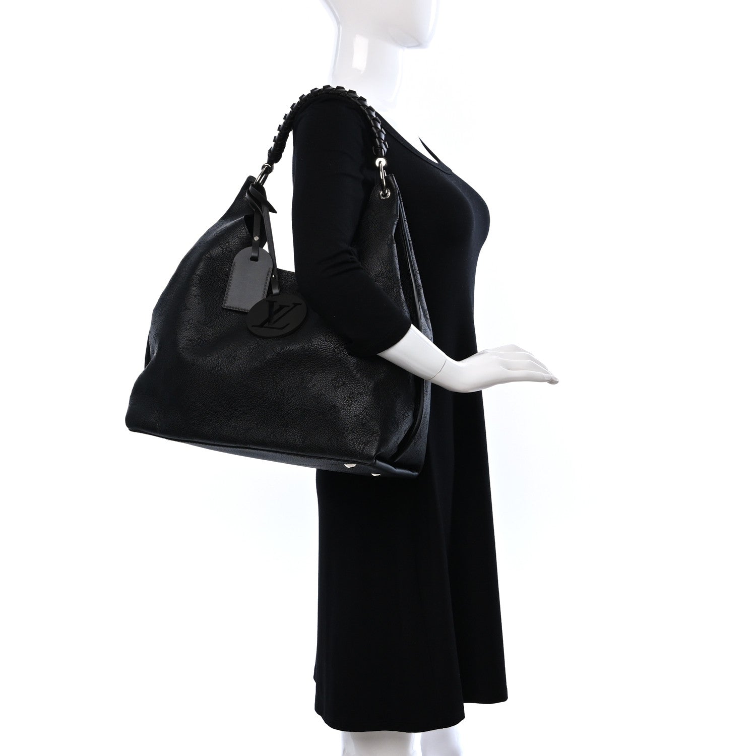 Louis Vuitton Mahina Carmel Hobo Black 2 of 8