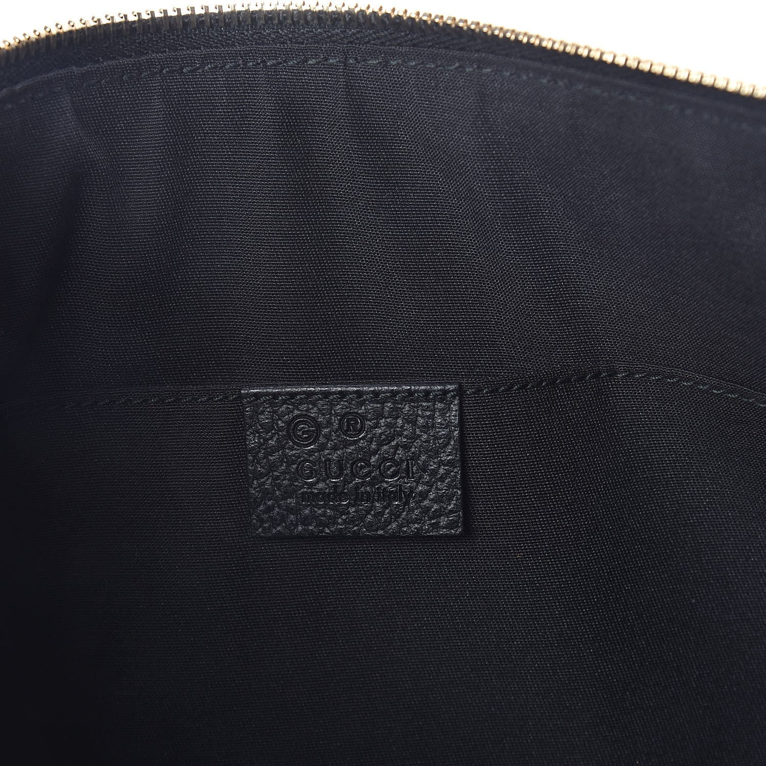 Gucci Pebbled Calfskin Large Bamboo Clutch Black 6 of 7