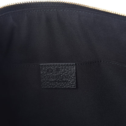 Gucci Pebbled Calfskin Large Bamboo Clutch Black 6 of 7