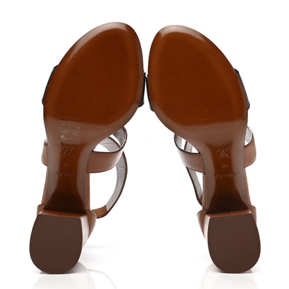 Louis Vuitton Calfskin Monogram Horizon Sandals 40 Cognac Brown 5 of 11