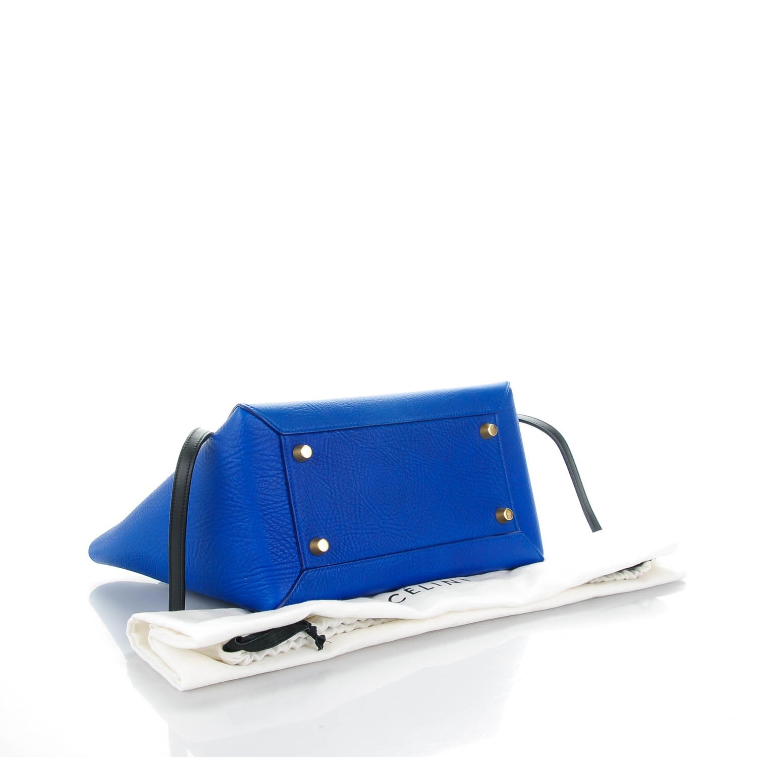 Celine Elephant Calfskin Mini Tri-Color Belt Bag Indigo 4 of 8