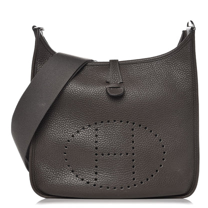 Hermes Taurillon Clemence Evelyne III PM Graphite 1 of 9