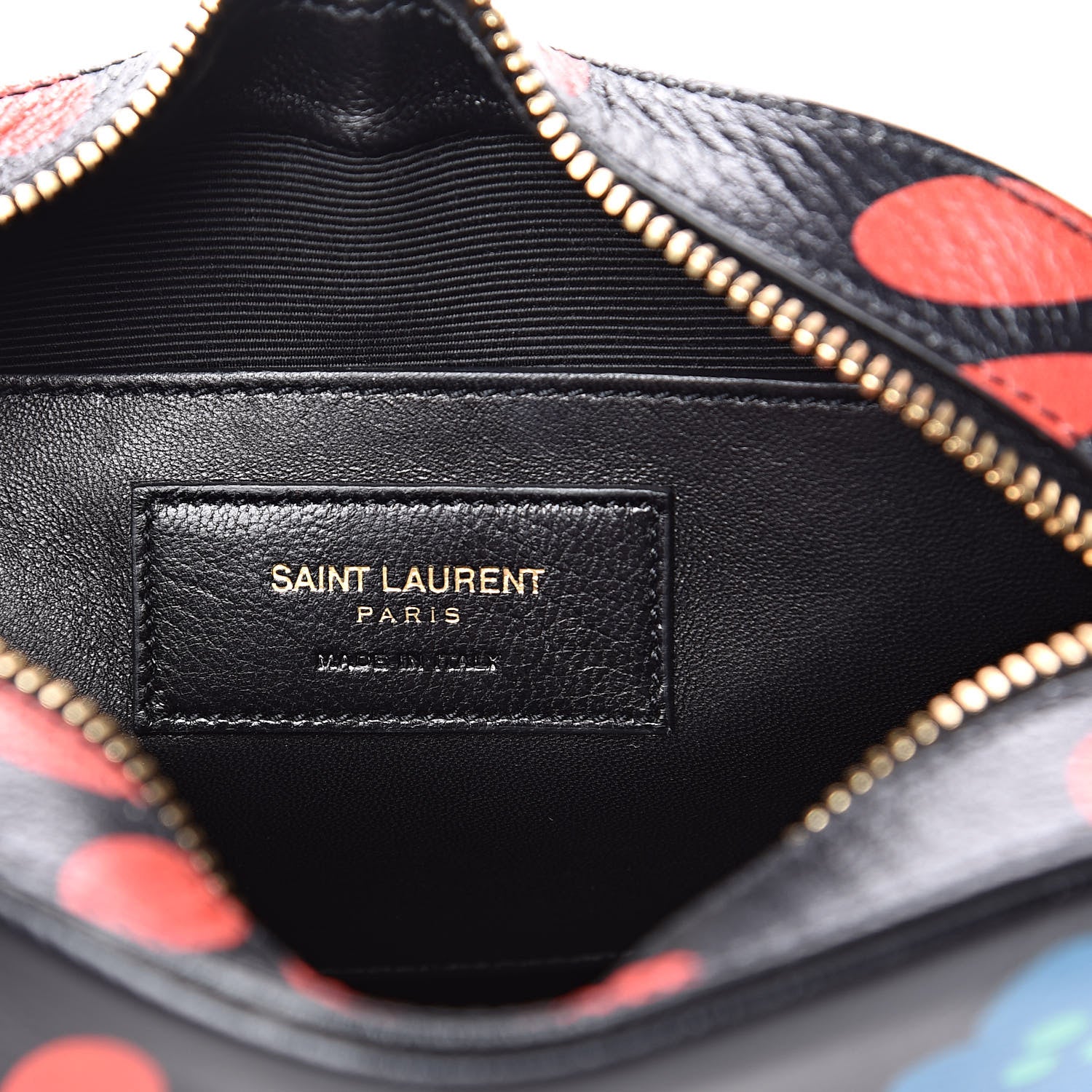 Saint Laurent Calfskin Floral Print Small Classic Monogram Camera Bag Black 6 of 8