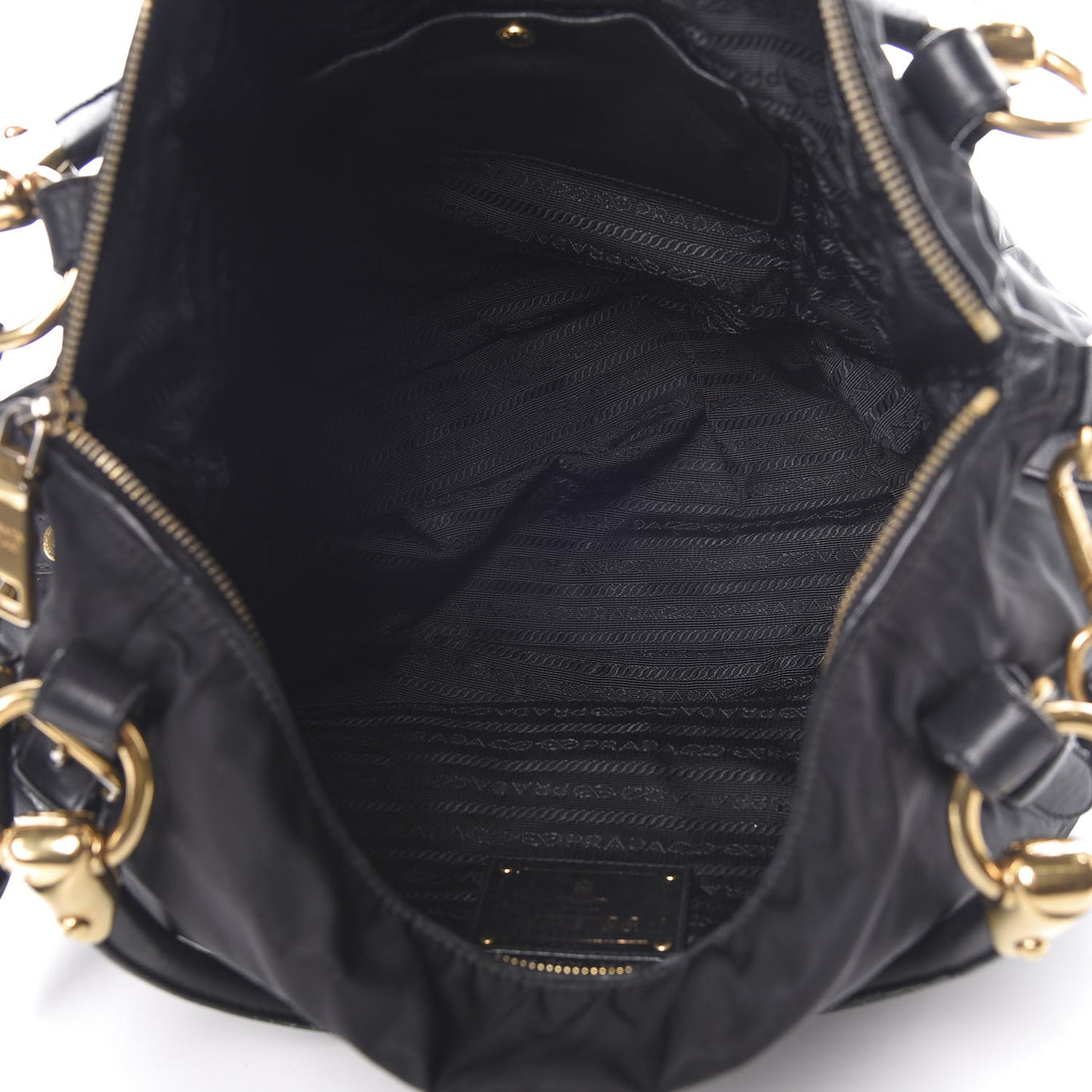 Tessuto Nylon Soft Calf Tote Black