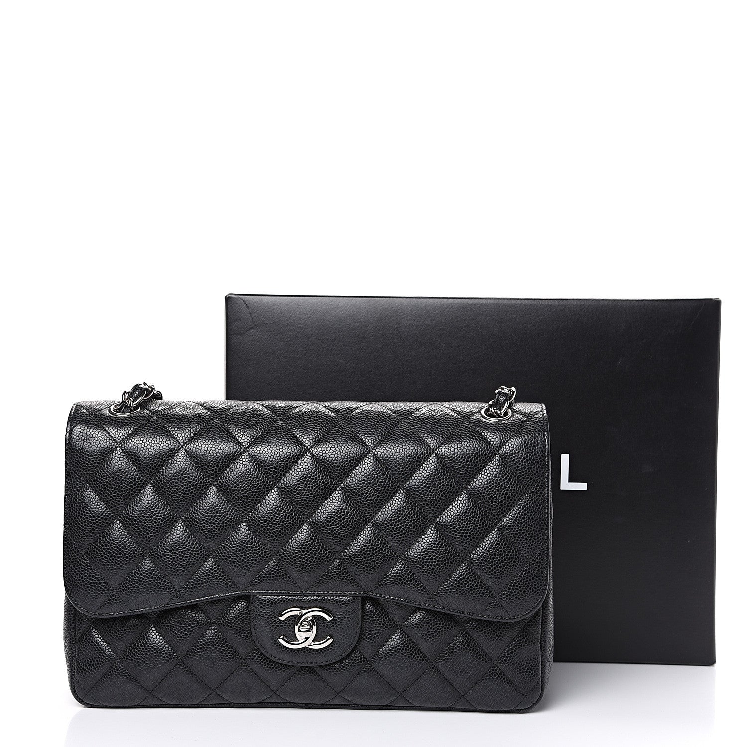 Chanel Caviar Quilted Jumbo Double Flap Black 12 of 12