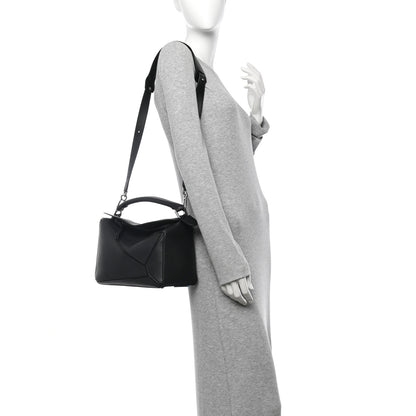 Loewe Calfskin Medium Puzzle Bag Black 2 of 10