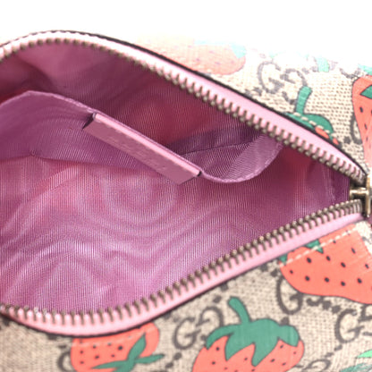 Gucci GG Supreme Monogram Strawberry Cosmetic Case 5 of 10