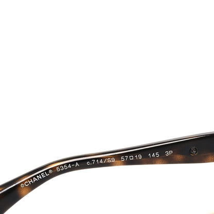Chanel Acetate Polarized Bijou Cat Eye Sunglasses 5354-A Tortoise 5 of 8