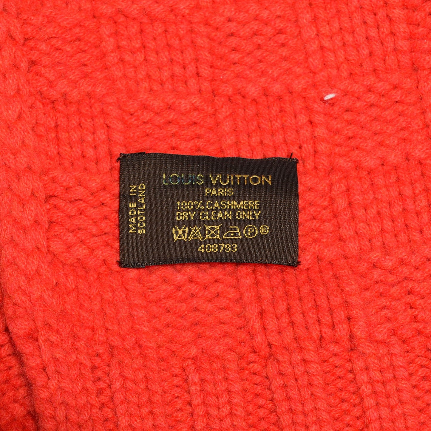 Cashmere Damier Helsinki Scarf Red
