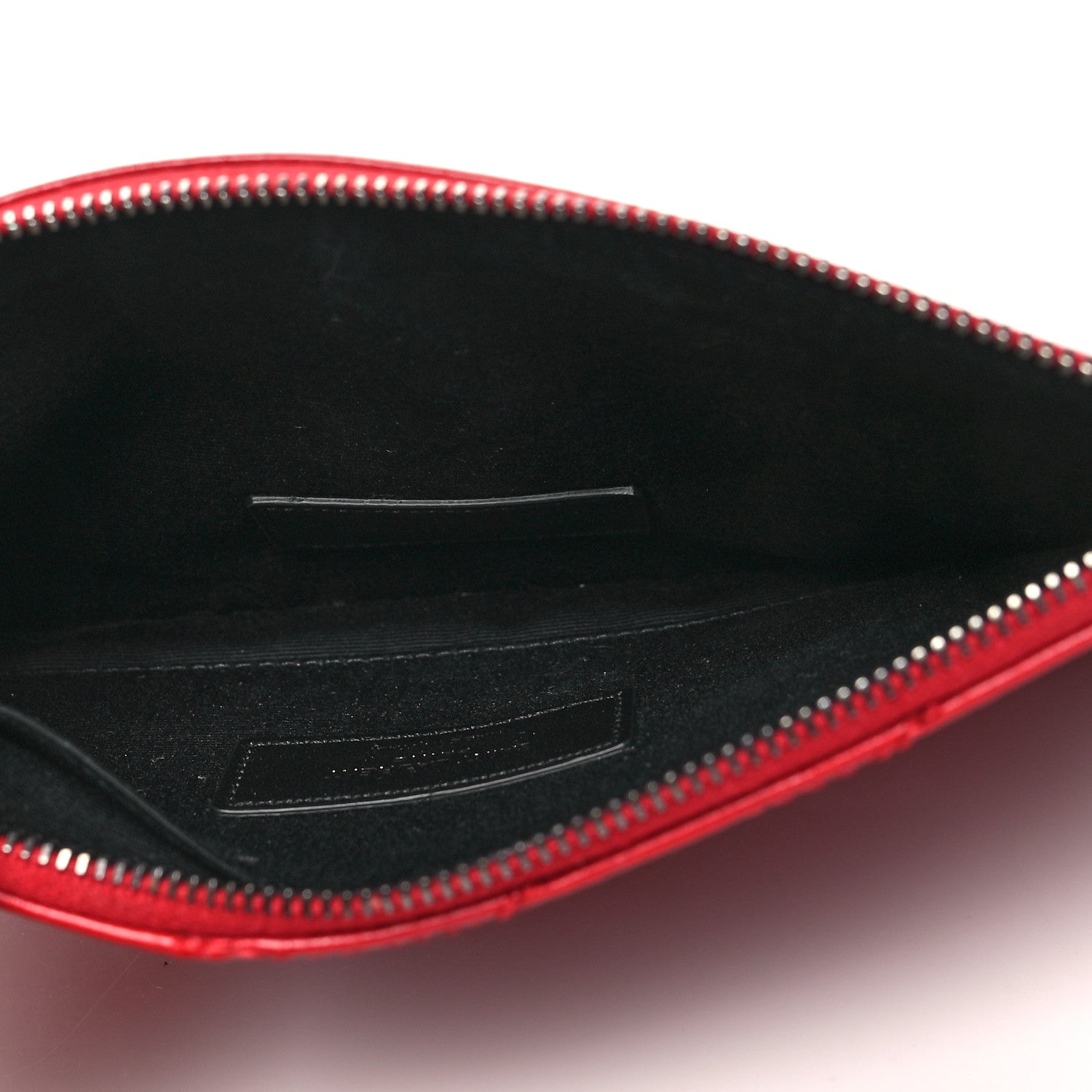 Saint Laurent Crinkled Calfskin Matelasse Niki Bill Pouch Red 5 of 11
