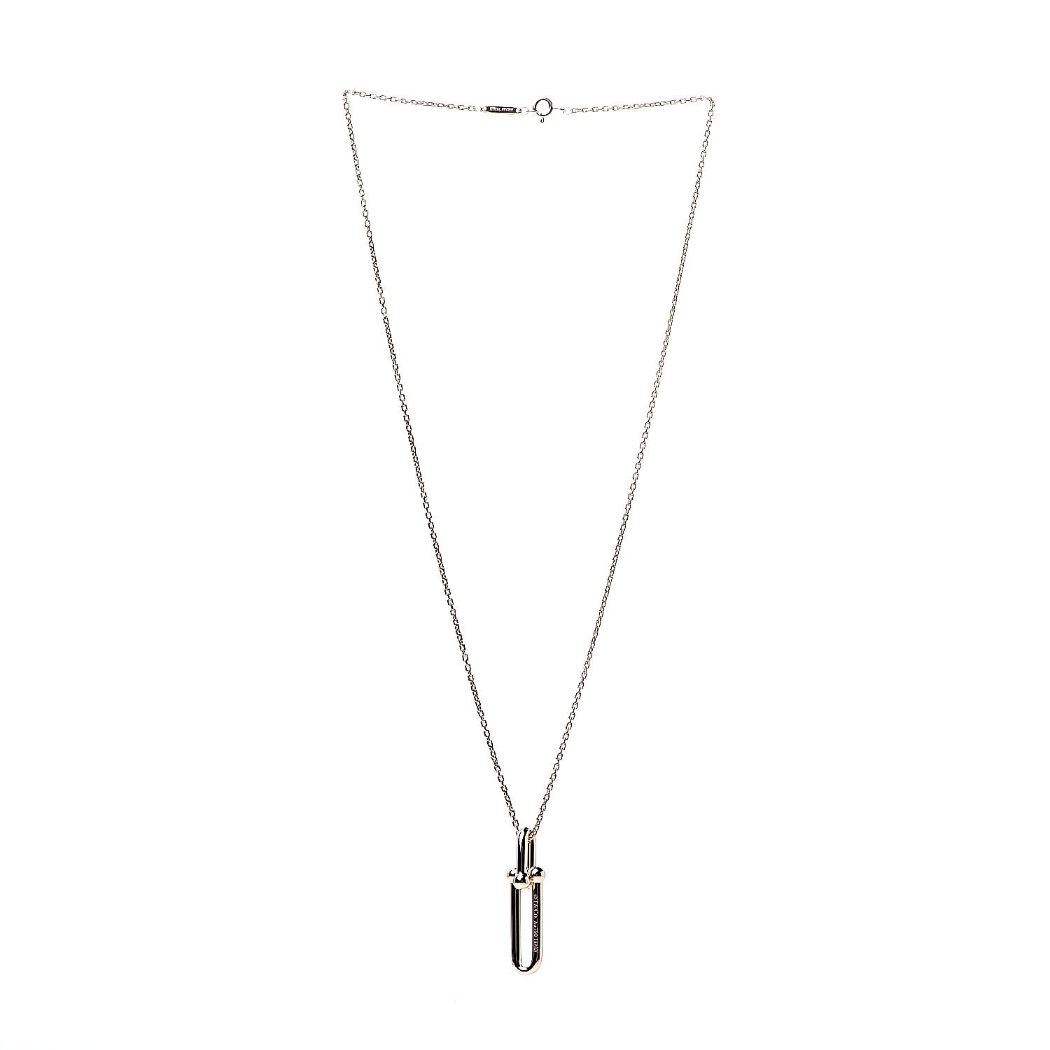 Tiffany 18K Rose Gold HardWear Link Pendant Necklace 3 of 8