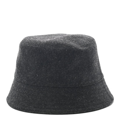 Prada Authentic Loden Wool Metal Triangle Logo Bucket Hat L Anthracite 5 of 8