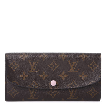 Louis Vuitton Monogram Emilie Wallet Rose Ballerine 1 of 12