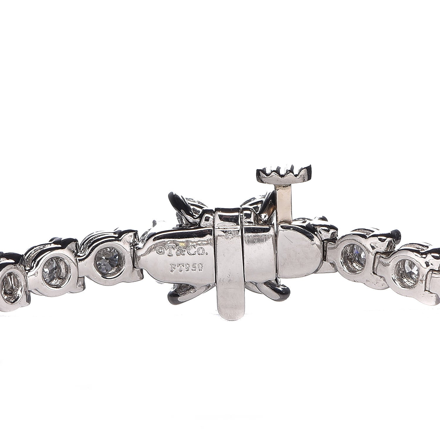 Tiffany Platinum Diamond 4.49ctw Victoria Tennis Bracelet 4 of 6