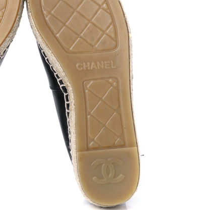 Chanel Lambskin CC Espadrilles 37 Black 8 of 12