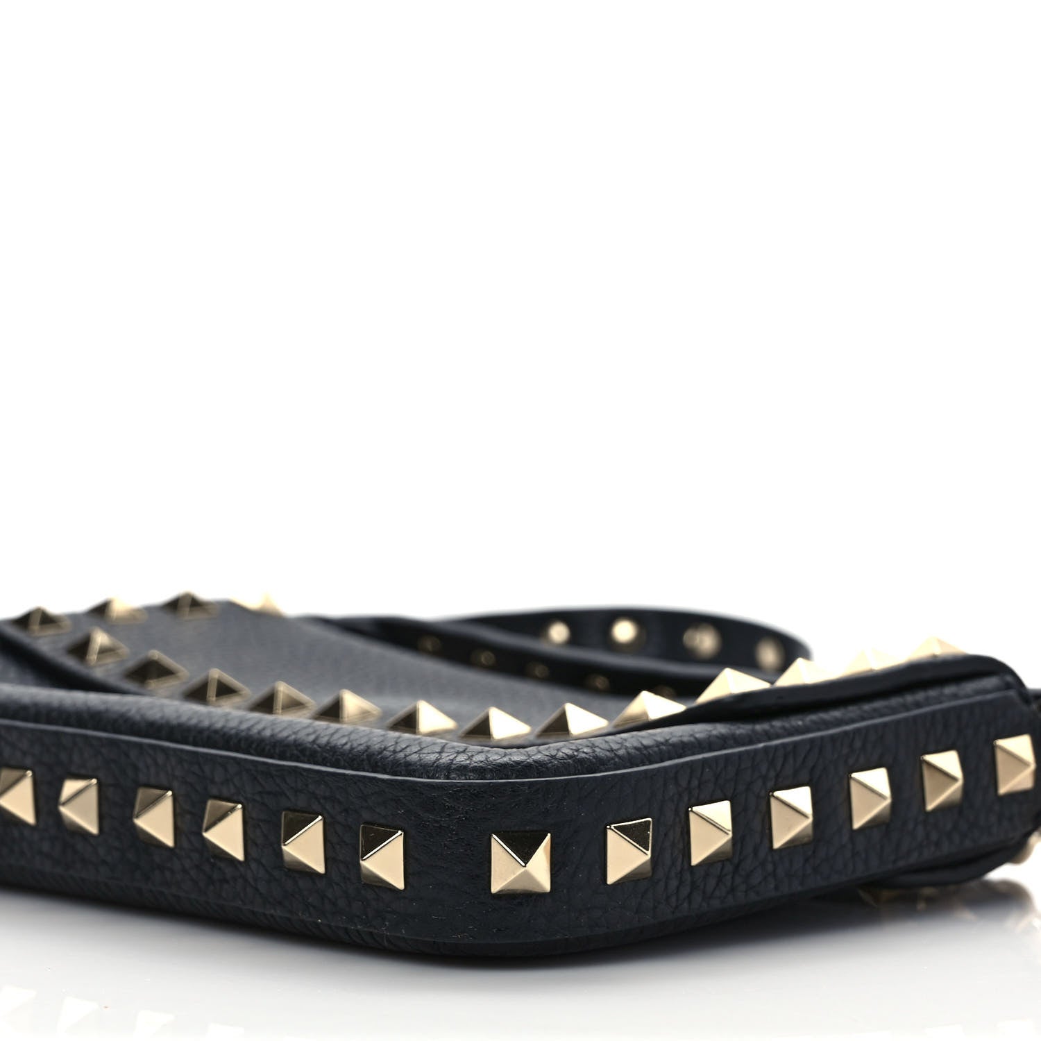 Valentino Garavani Grainy Calfskin Rockstud Crossbody Pouch Black 8 of 9