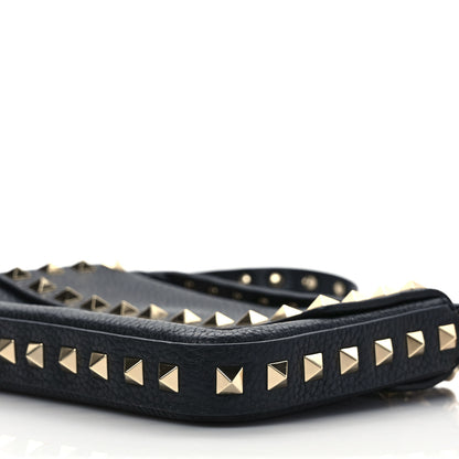Valentino Garavani Grainy Calfskin Rockstud Crossbody Pouch Black 8 of 9