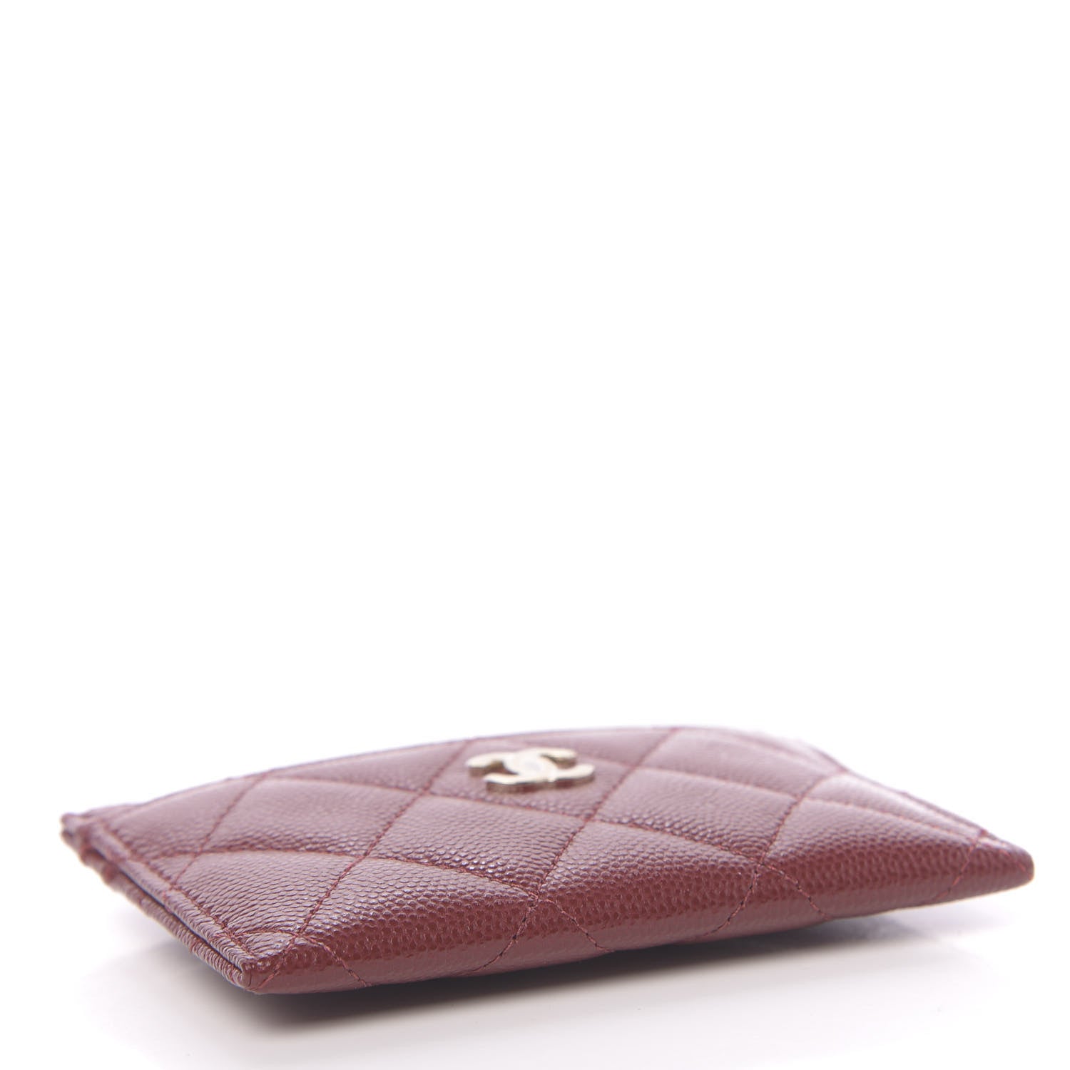 Chanel Caviar Quilted Card Holder Burgundy 4 of 9