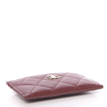 Chanel Caviar Quilted Card Holder Burgundy 4 of 9