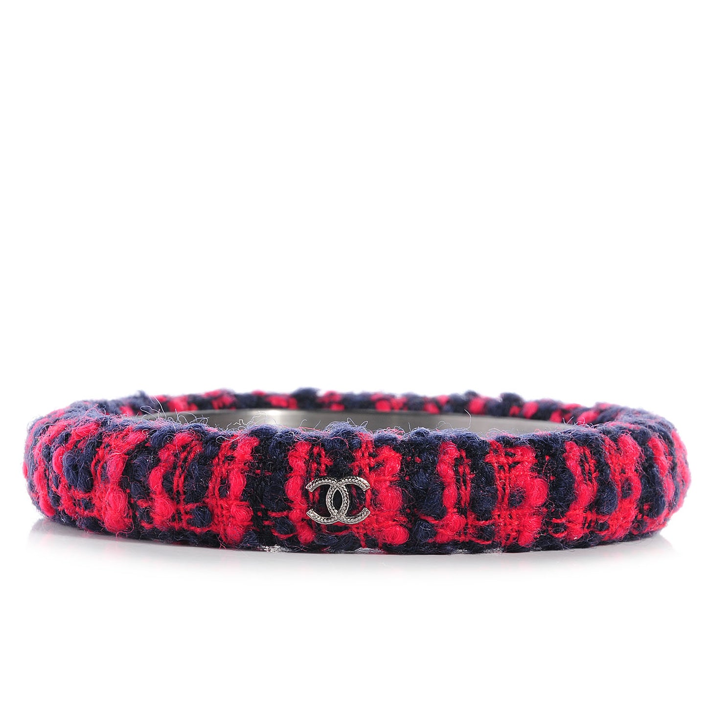 Tweed CC Narrow Bangle Size Medium Red Blue