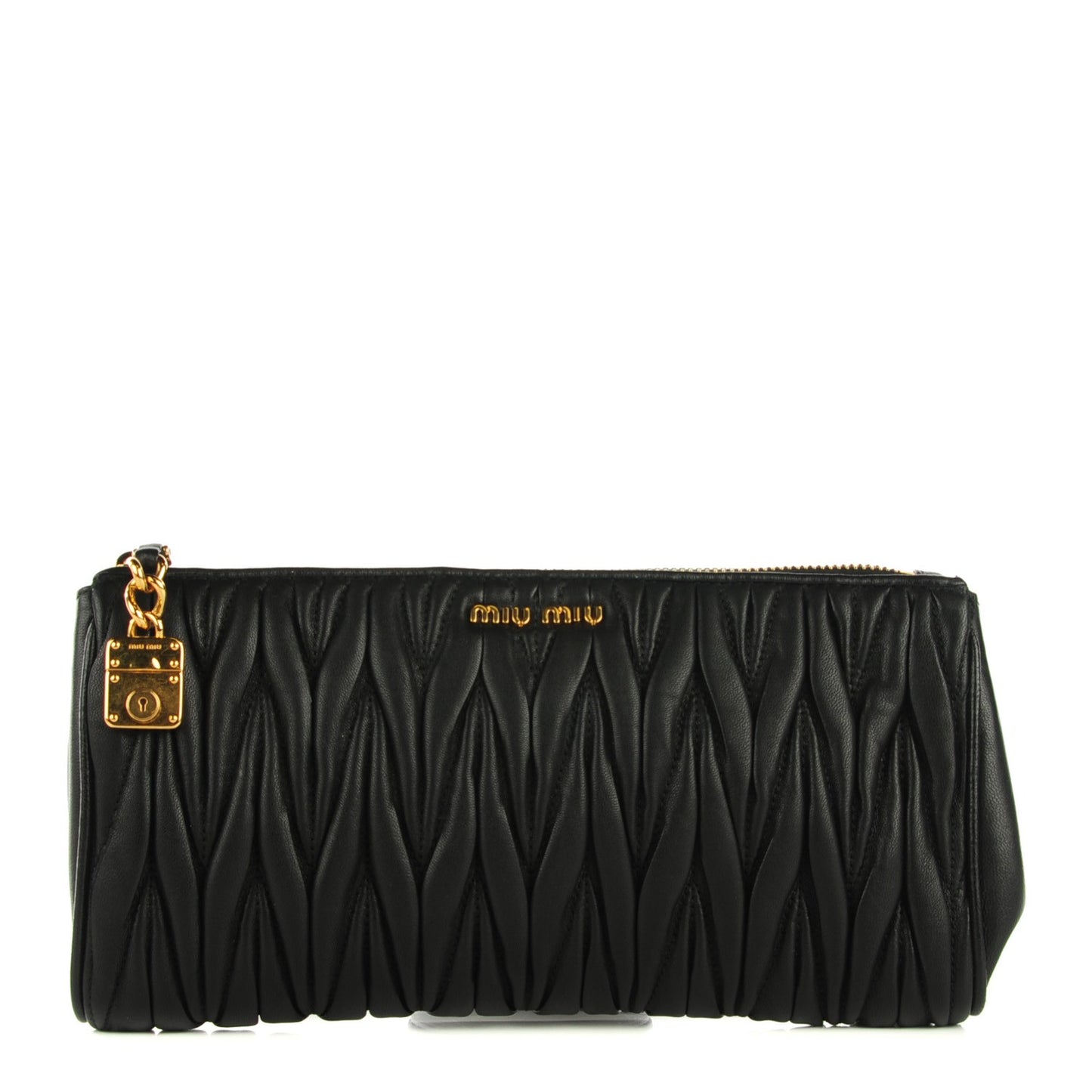 Nappa Matelasse Clutch Black